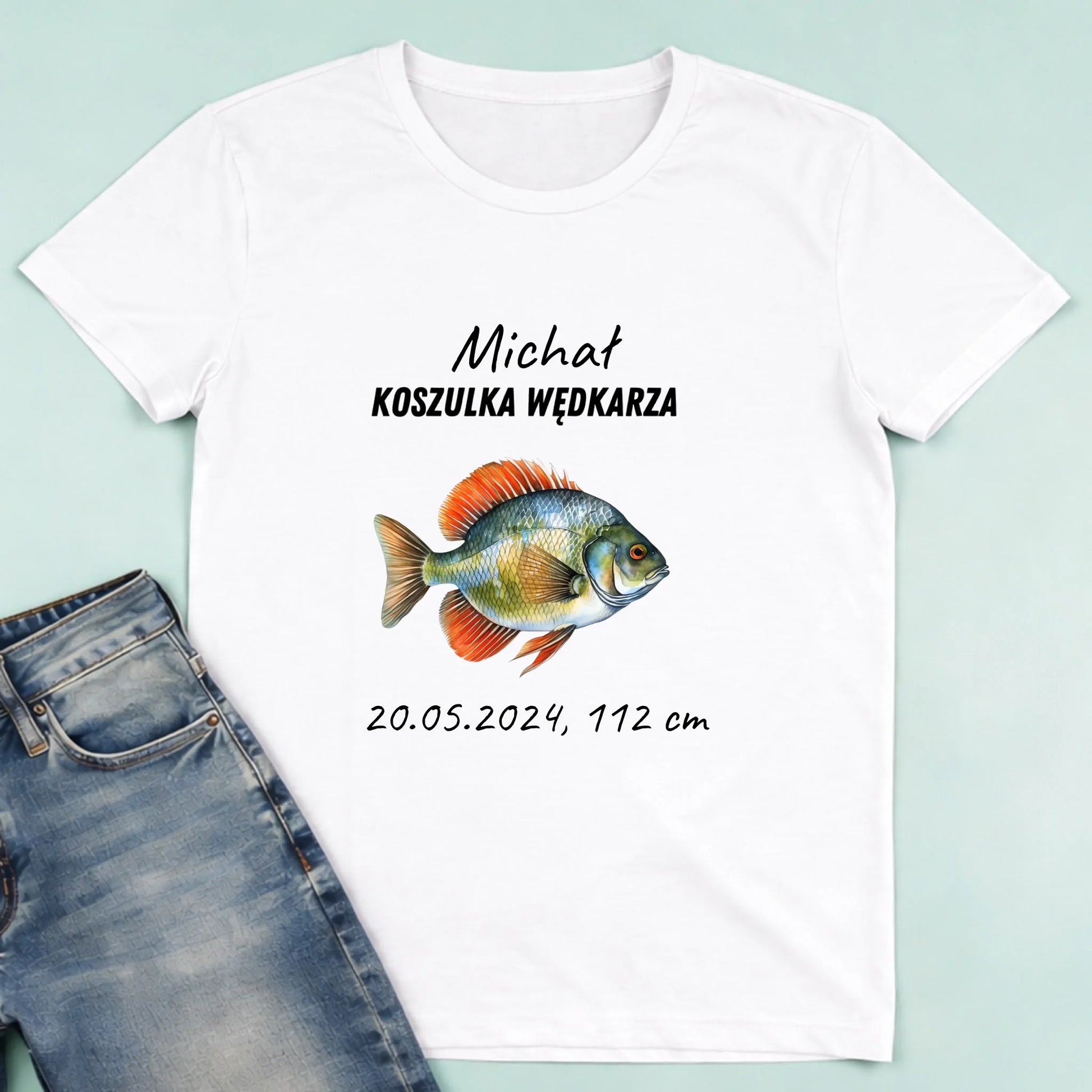 męska biała koszulka przód 1