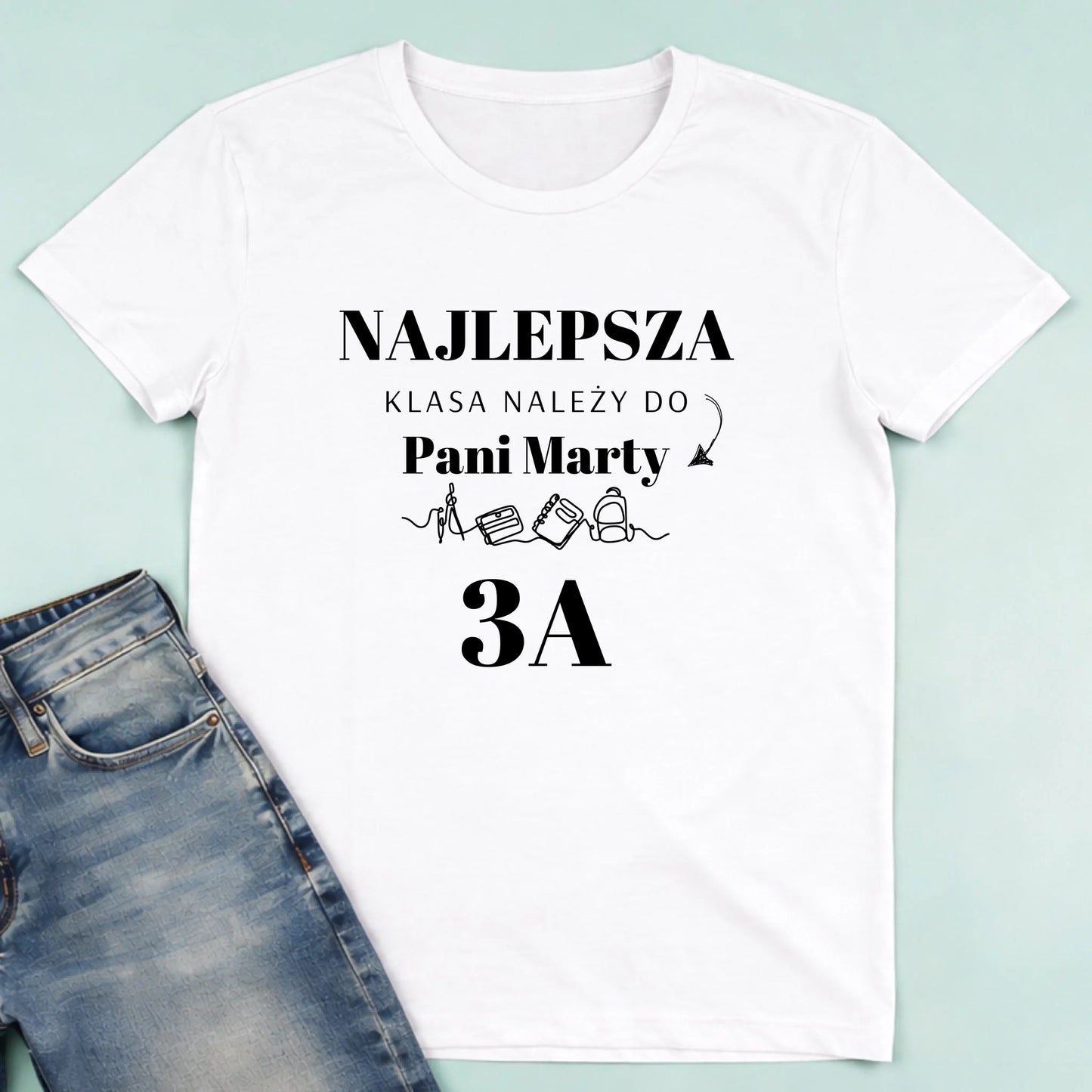 męska biała koszulka przód 1