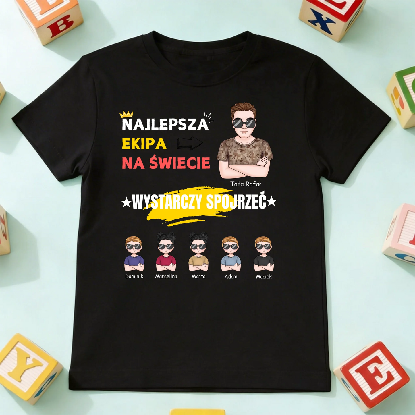 koszulka dziecko czarna przód