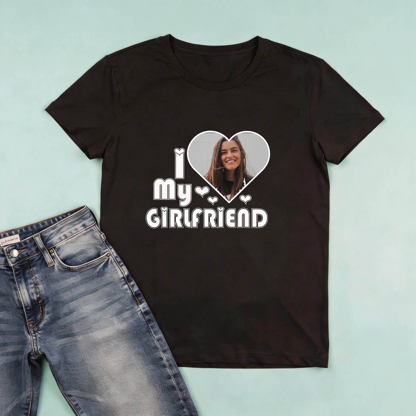 męska czarna koszulka przód