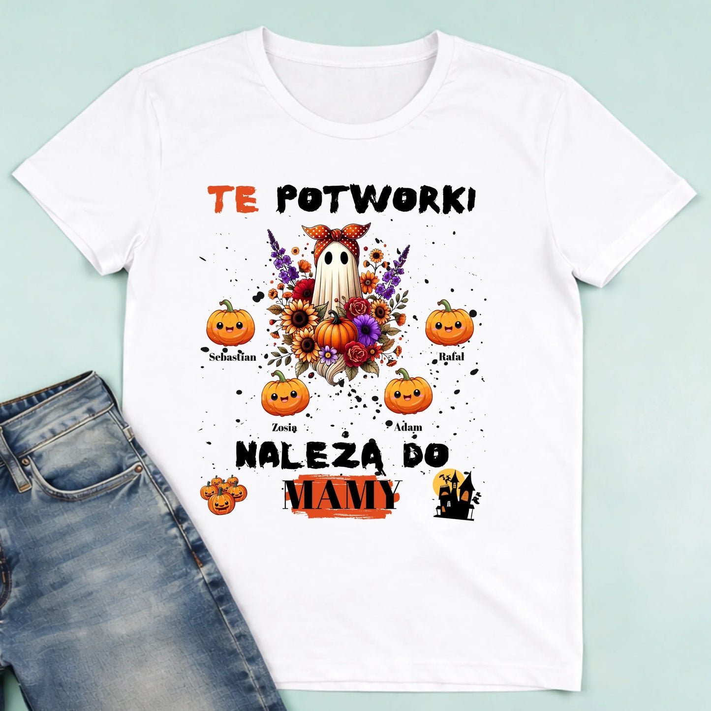 męska biała koszulka przód 1