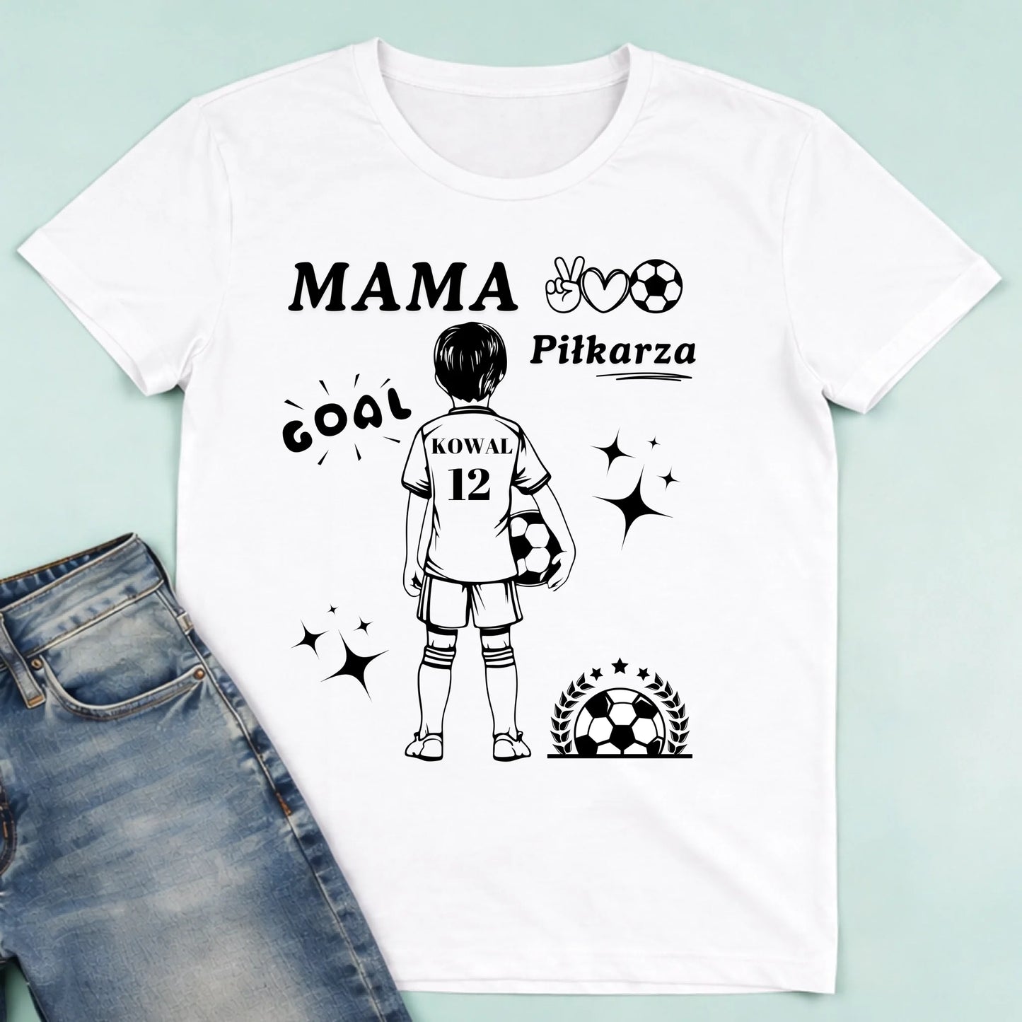 męska biała koszulka przód 1