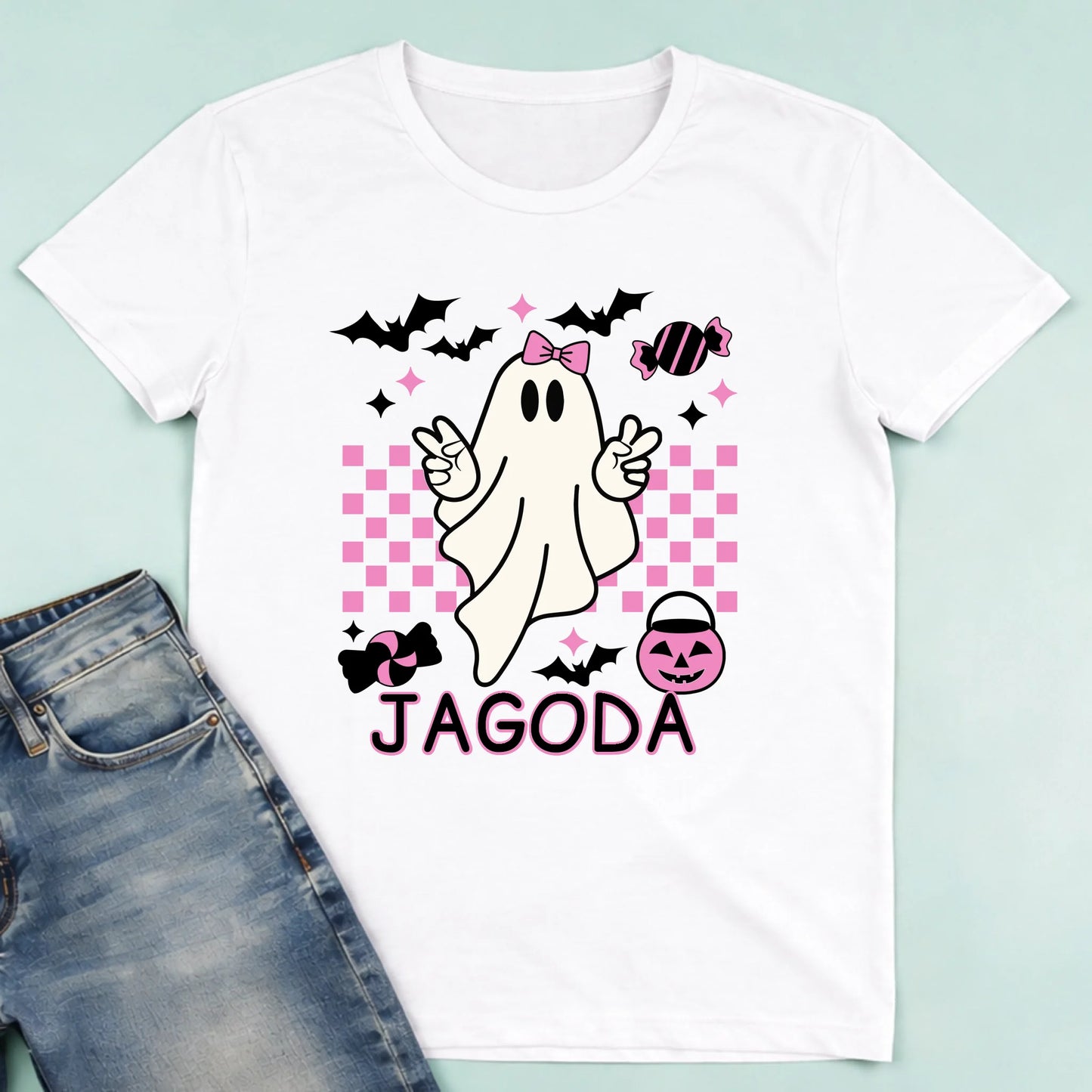 męska biała koszulka przód 1