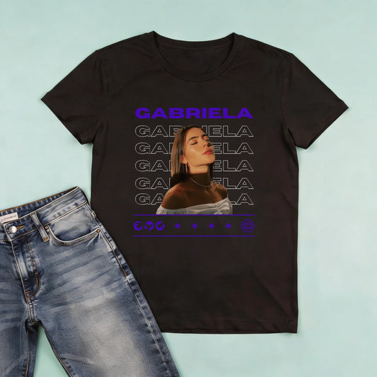 męska czarna koszulka przód