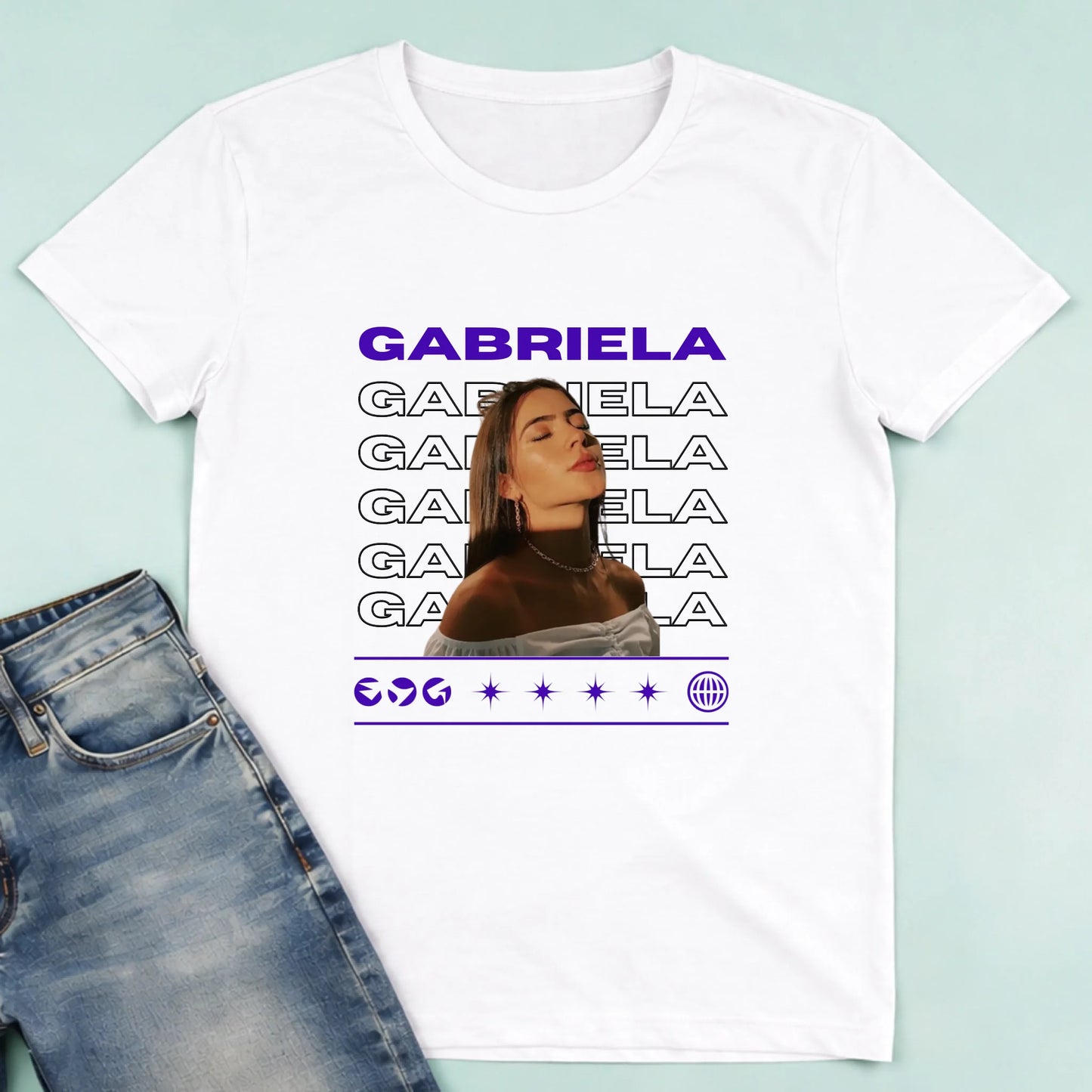 męska biała koszulka przód 1