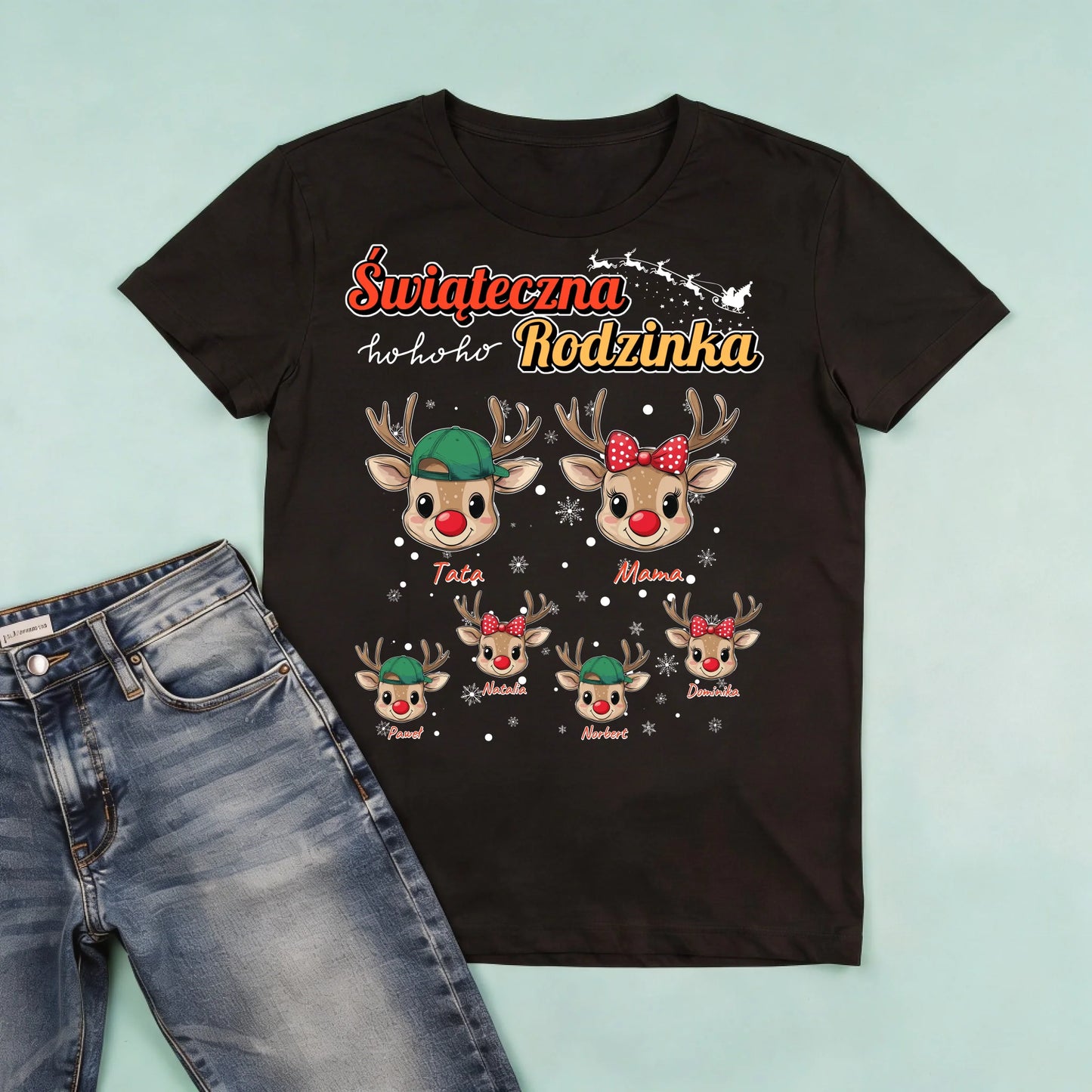 męska czarna koszulka przód
