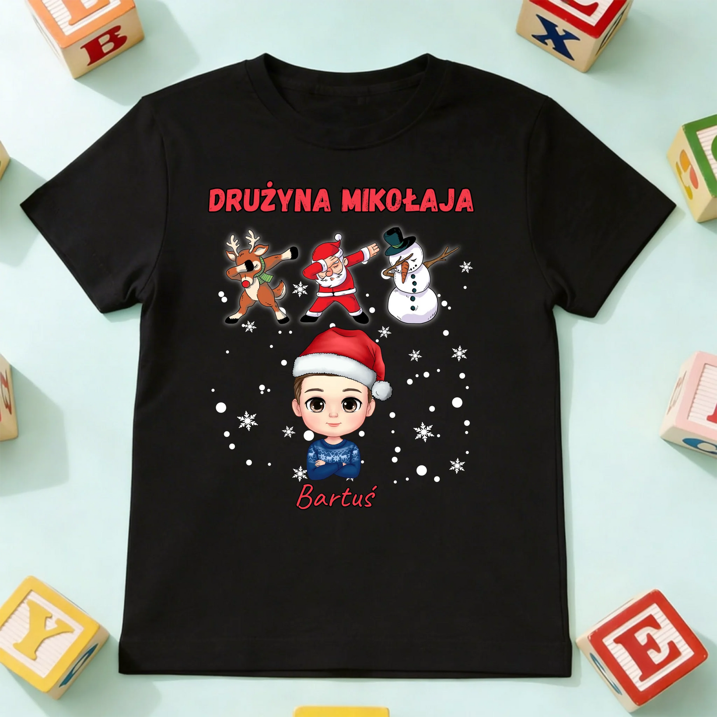 koszulka dziecko czarna przód