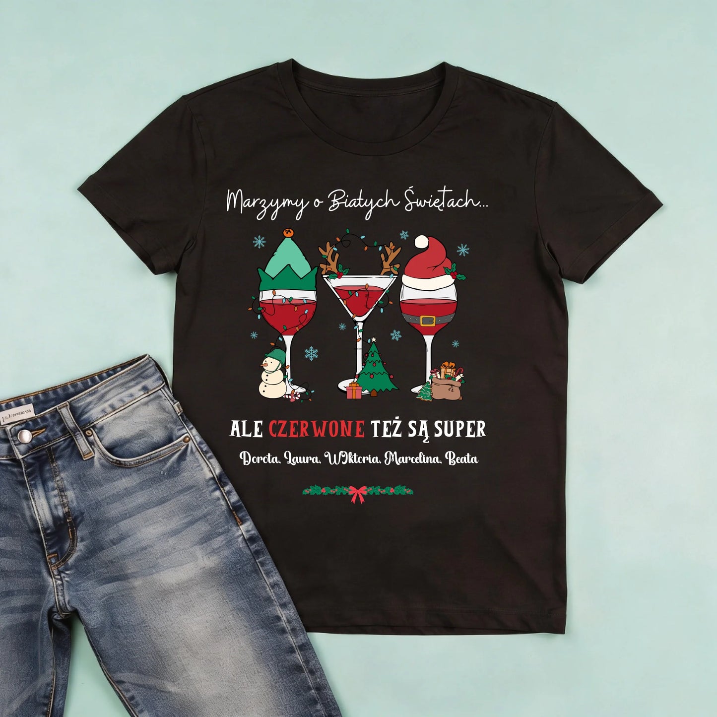 męska czarna koszulka przód