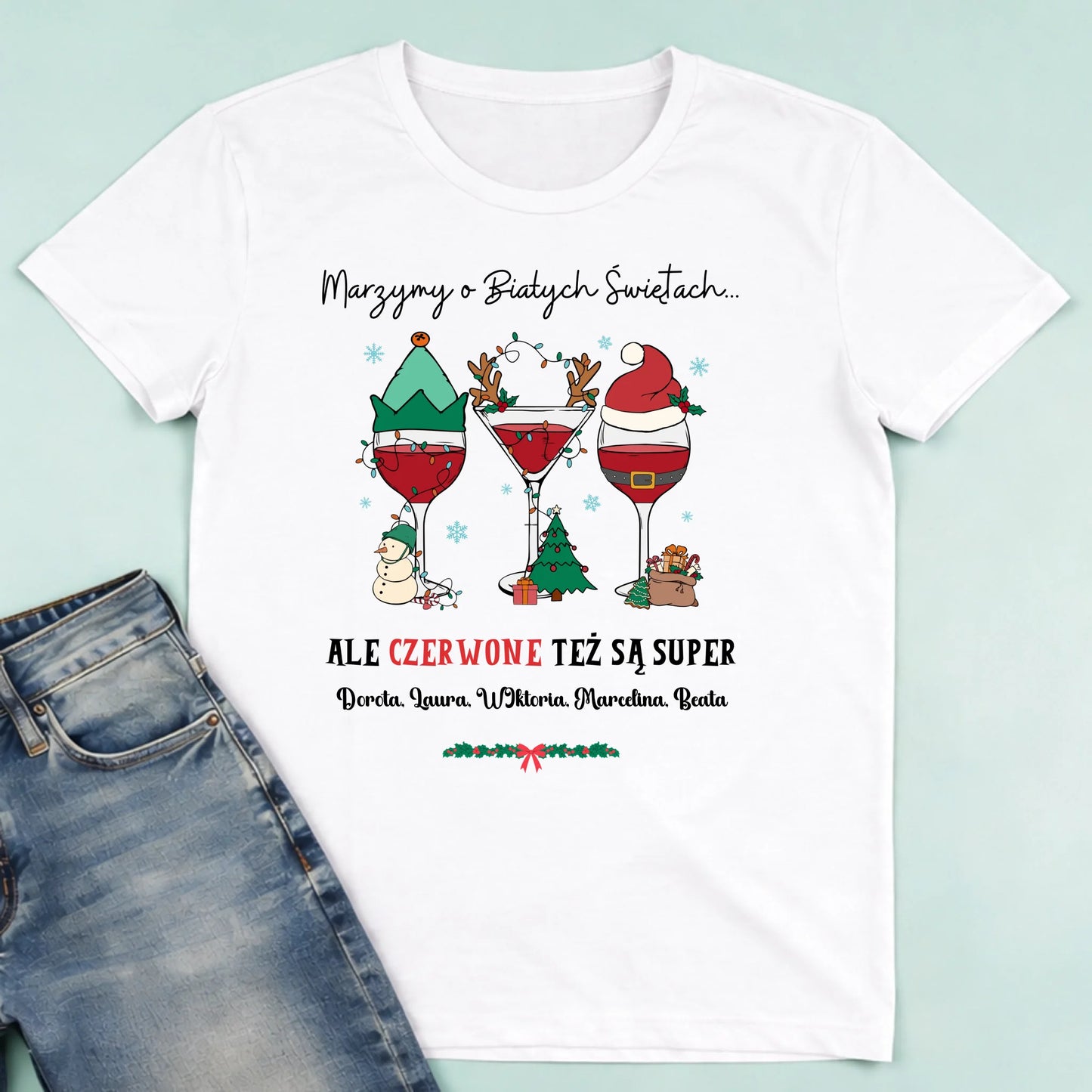 męska biała koszulka przód 1