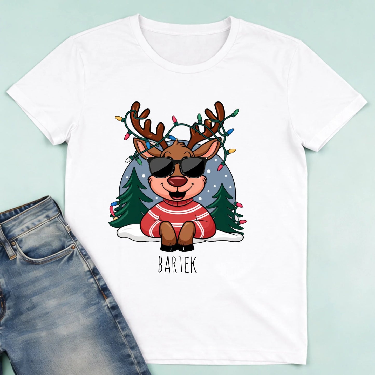 męska biała koszulka przód 1