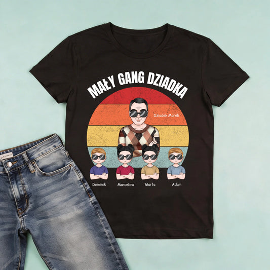 męska czarna koszulka przód