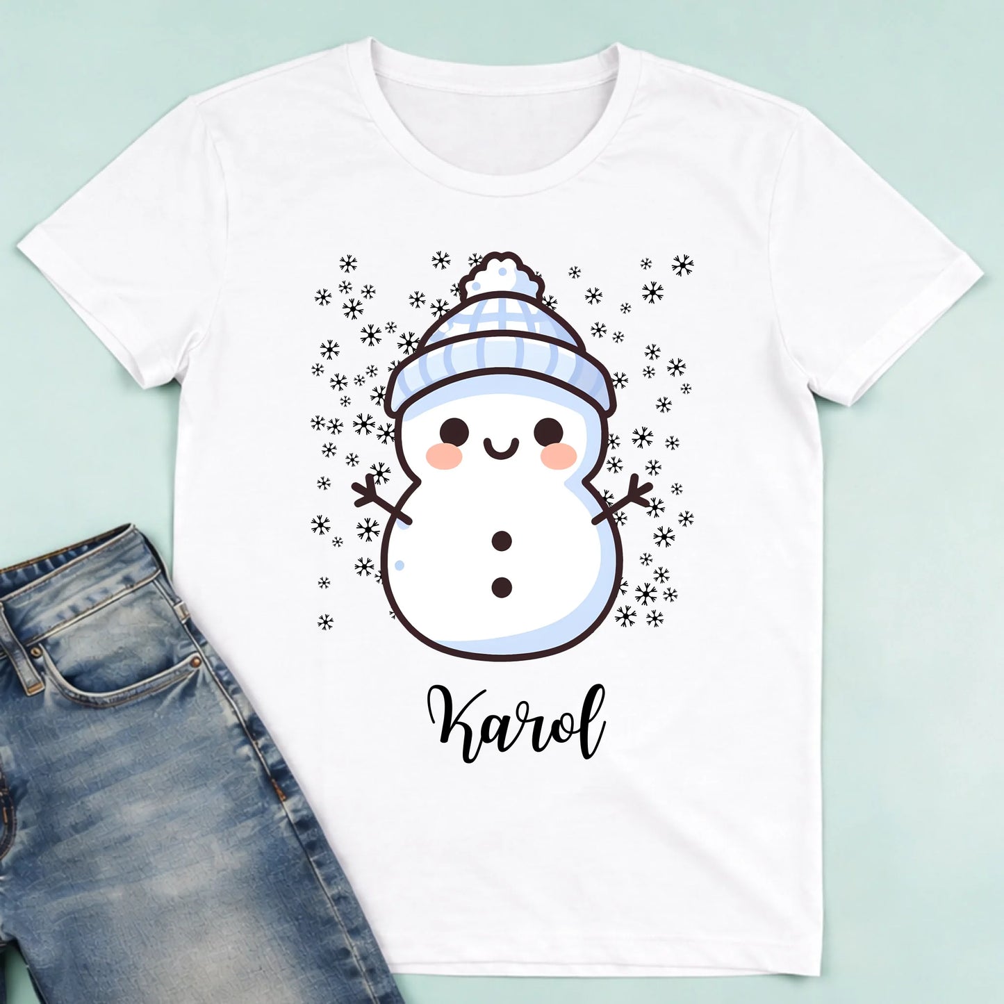 męska biała koszulka przód 1