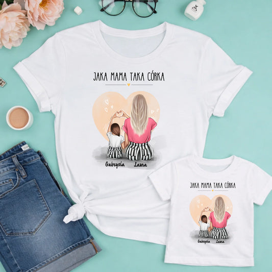 damska + dziecko biała