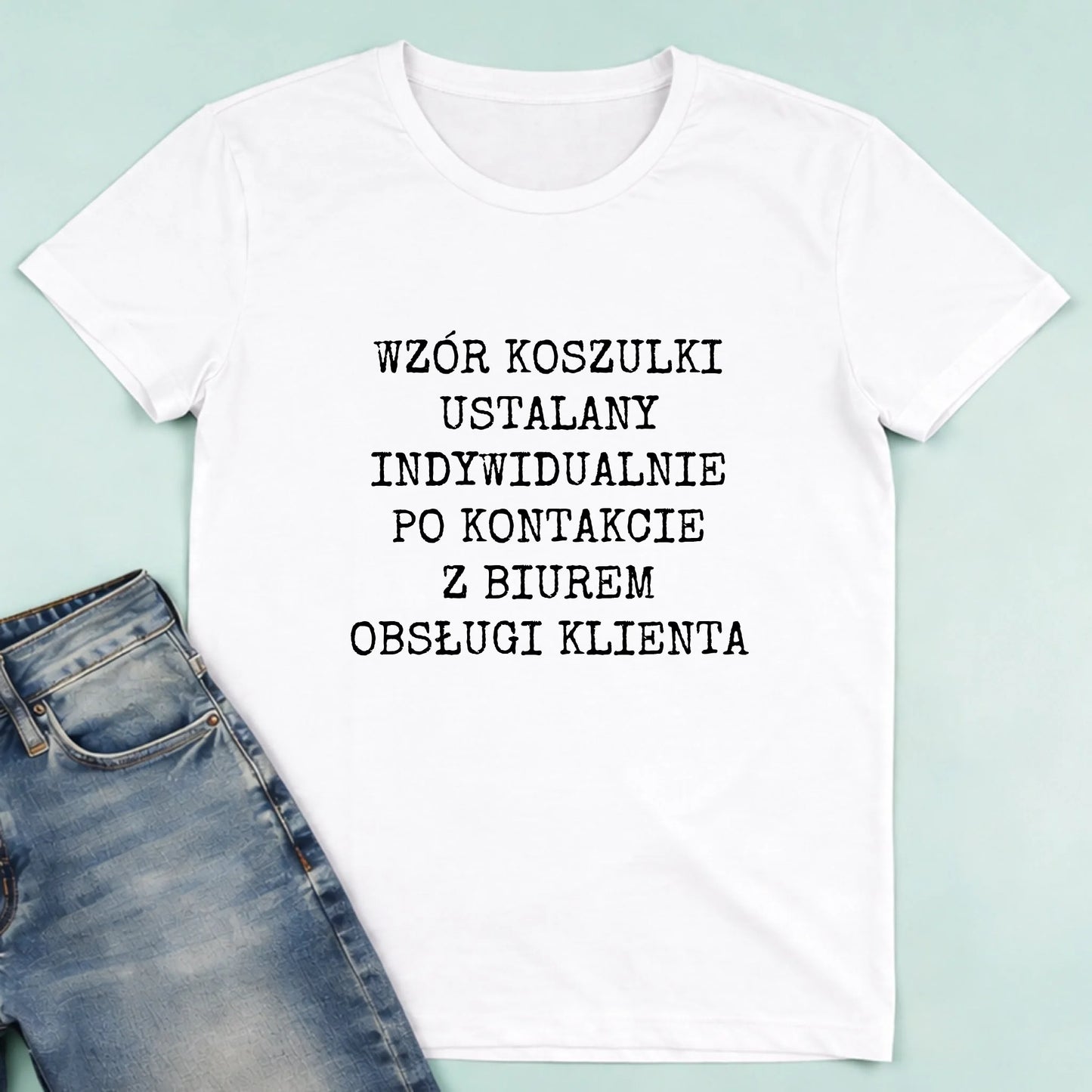 męska biała koszulka przód 1
