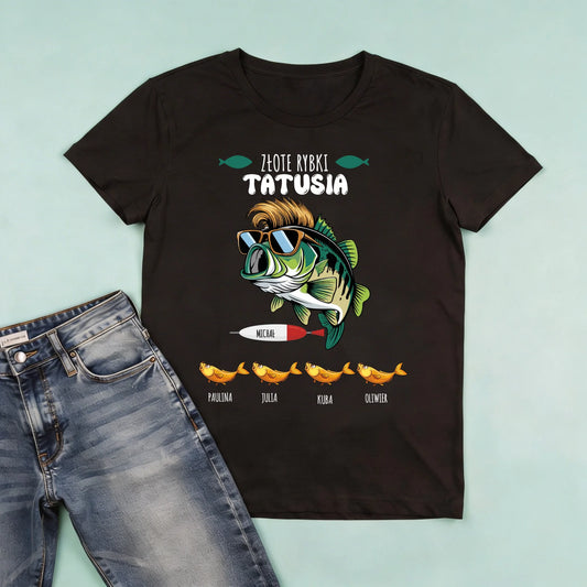 męska czarna koszulka przód