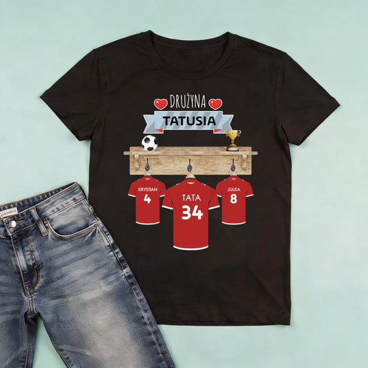 męska czarna koszulka przód