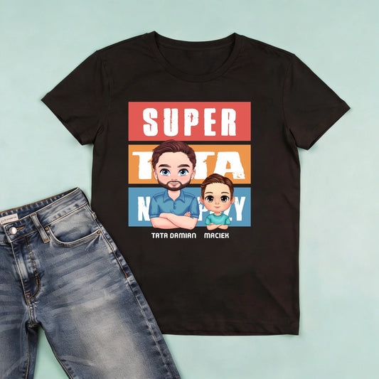 męska czarna koszulka przód