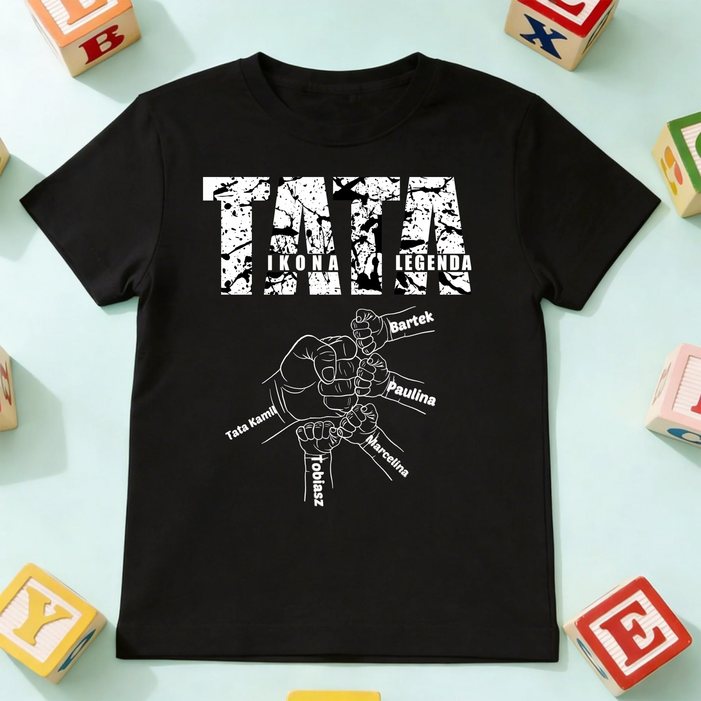 koszulka dziecko czarna przód