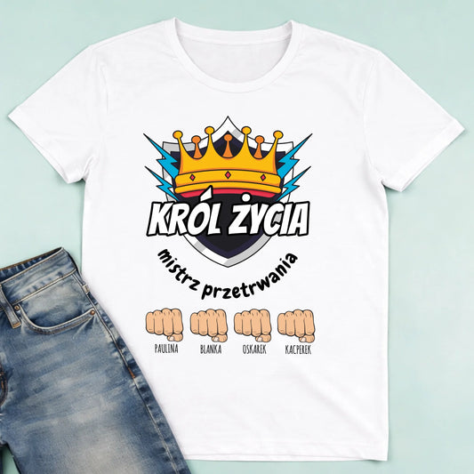 męska biała koszulka przód 1