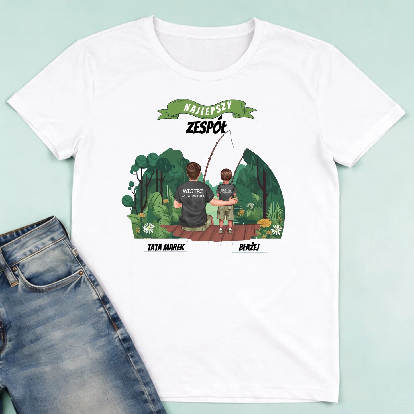 męska biała koszulka przód 1