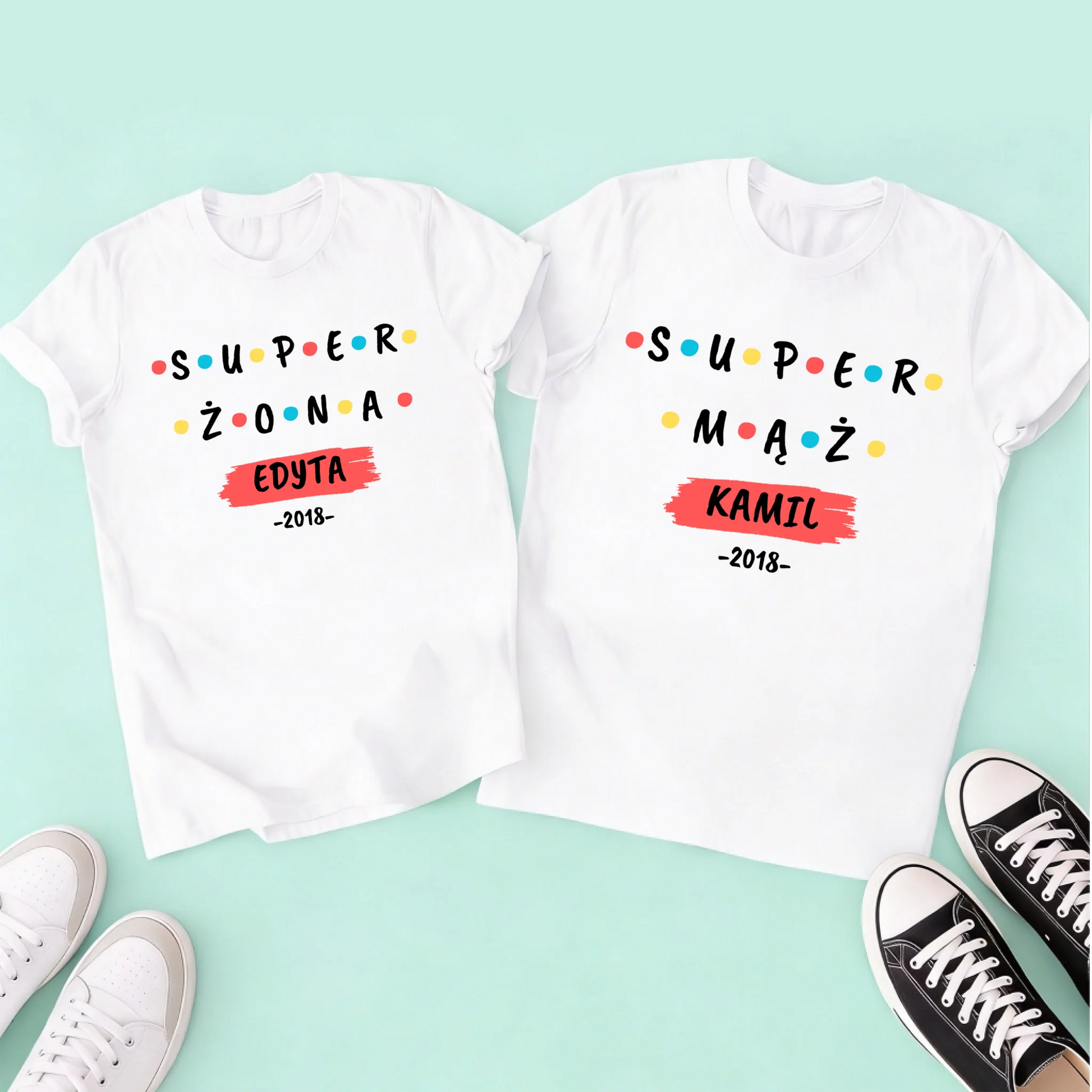 męska + damska biała