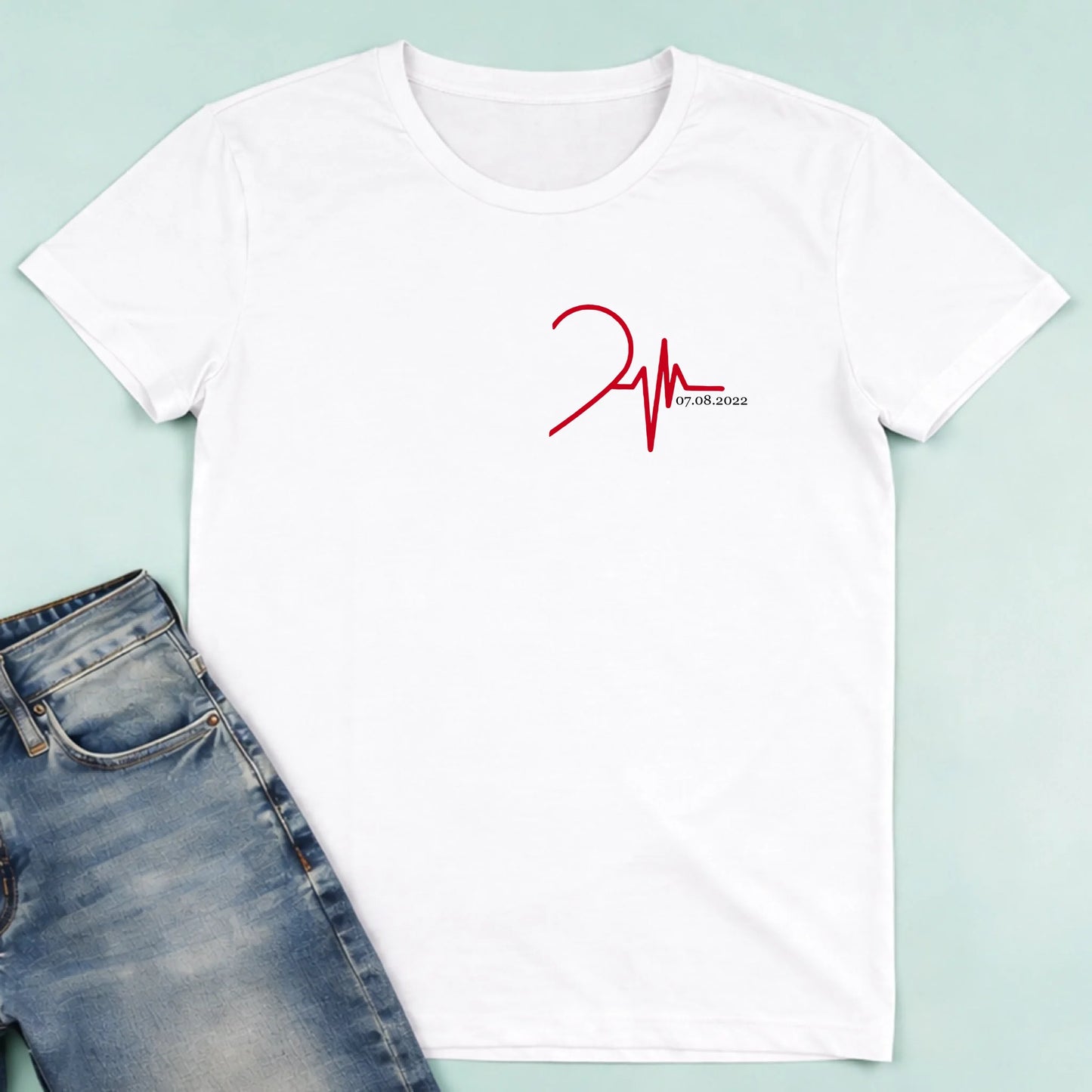 męska biała koszulka przód 1