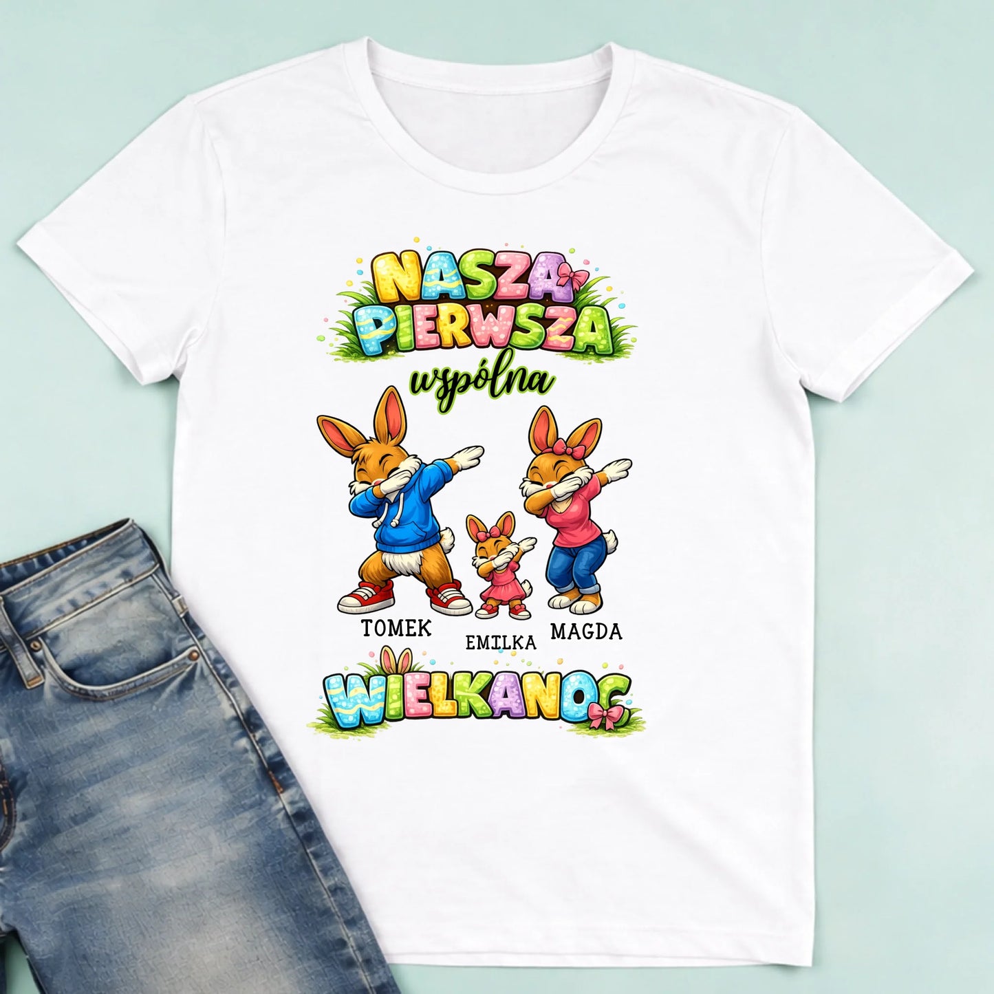 męska biała koszulka przód 1