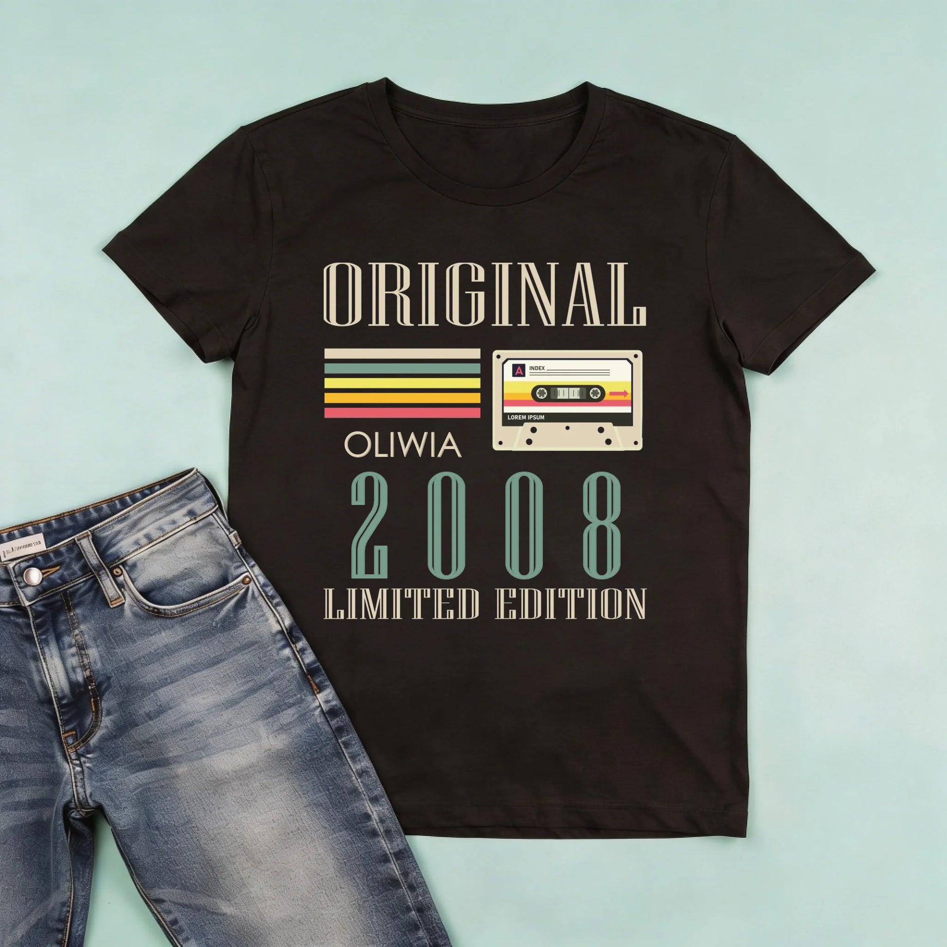 męska czarna koszulka przód