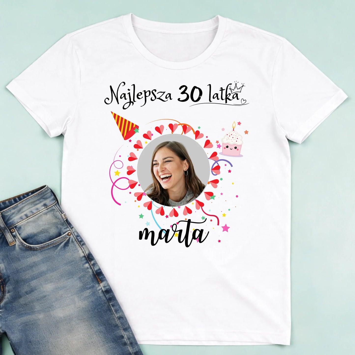 męska biała koszulka przód 1