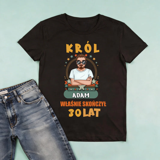 męska czarna koszulka przód