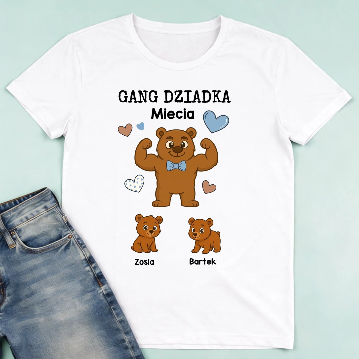 męska biała koszulka przód 1