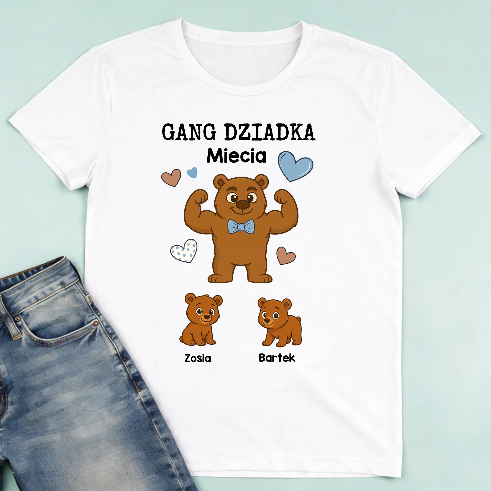 męska biała koszulka przód 1