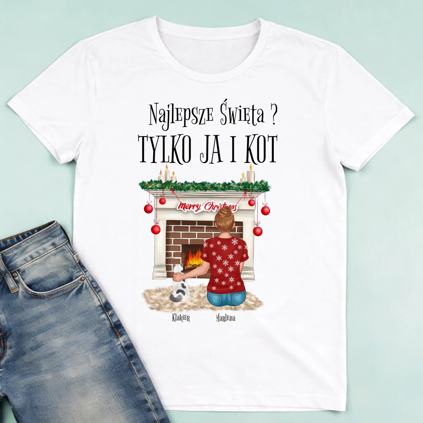 męska biała koszulka przód 1