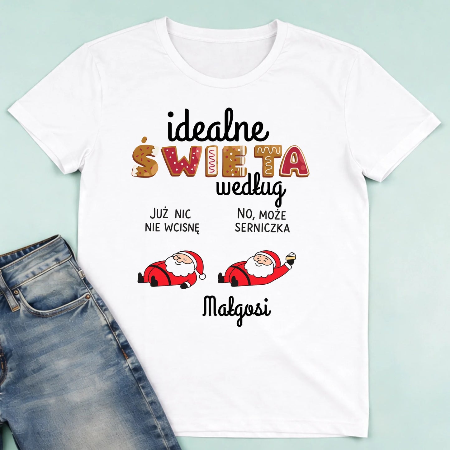 męska biała koszulka przód 1