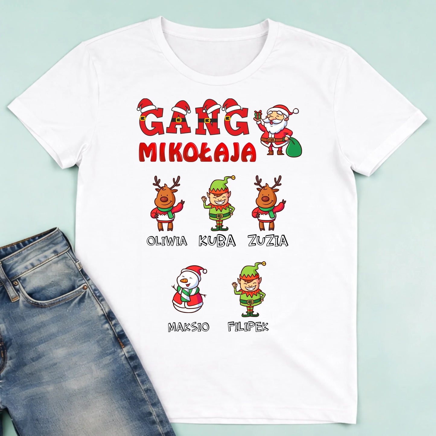 męska biała koszulka przód 1
