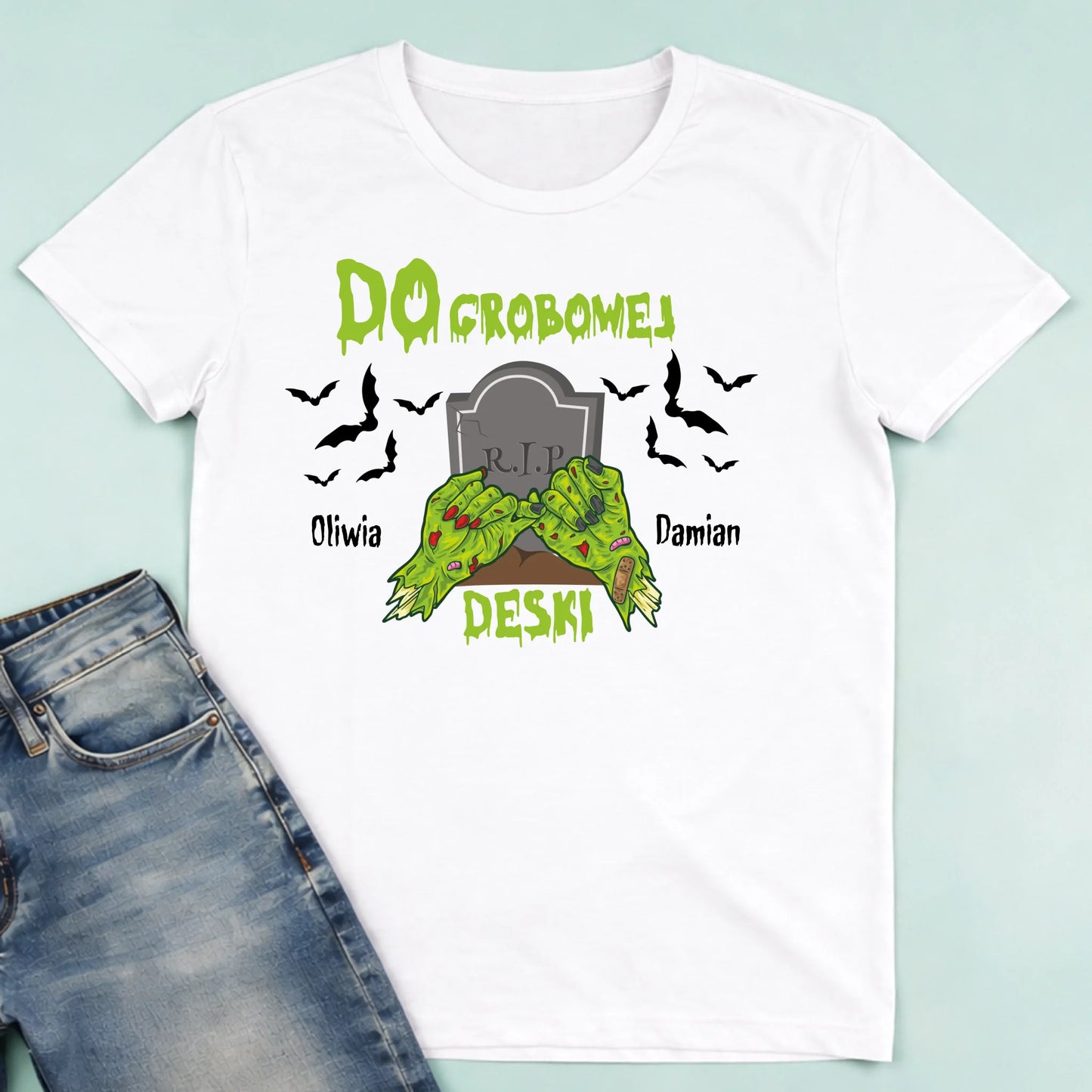 męska biała koszulka przód 1