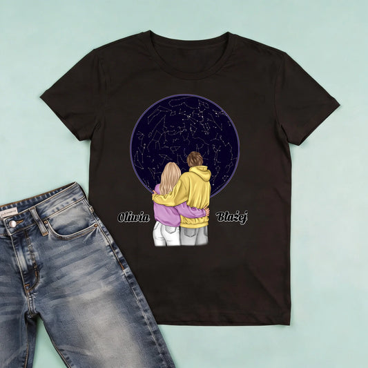 męska czarna koszulka przód