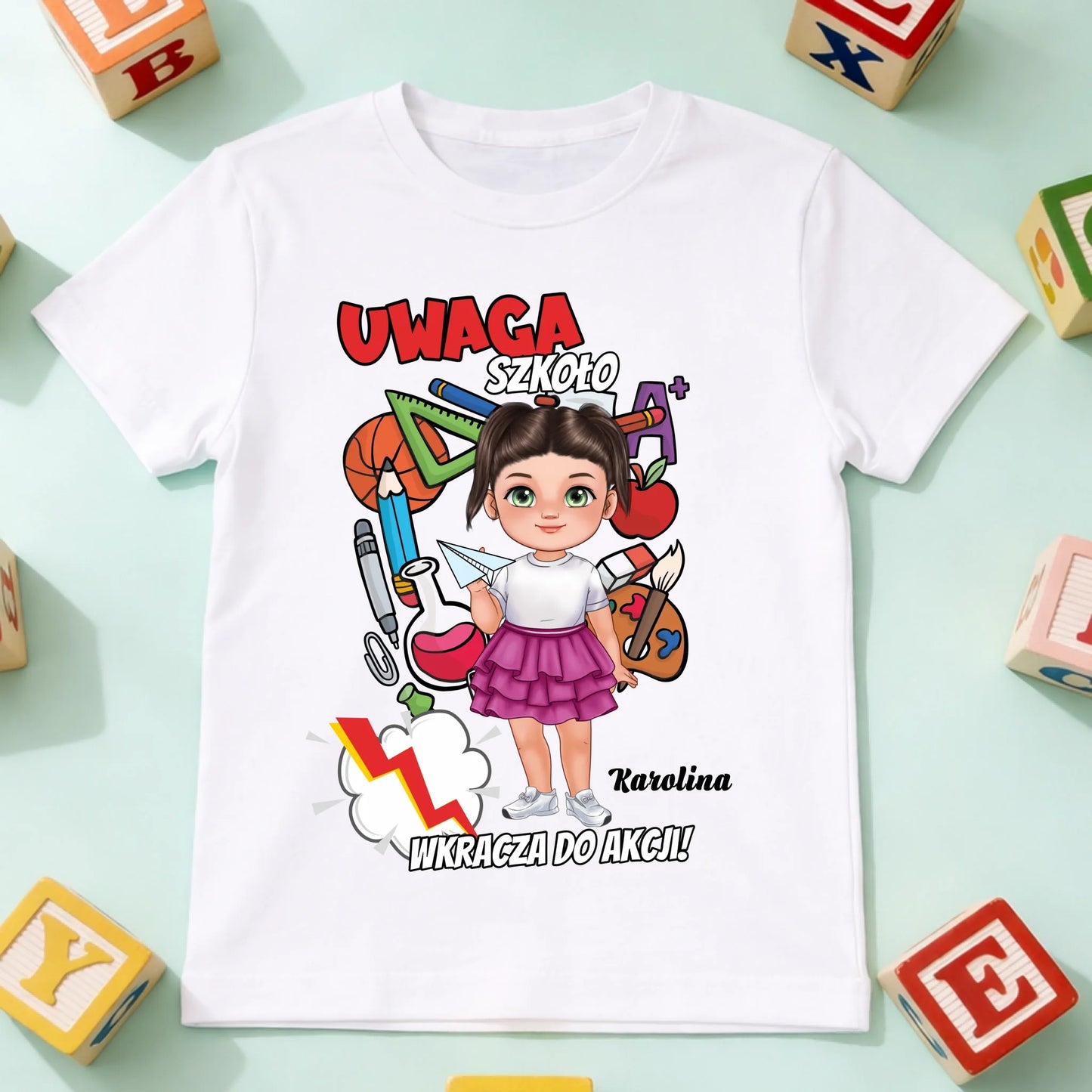 koszulka dziecko biala przód