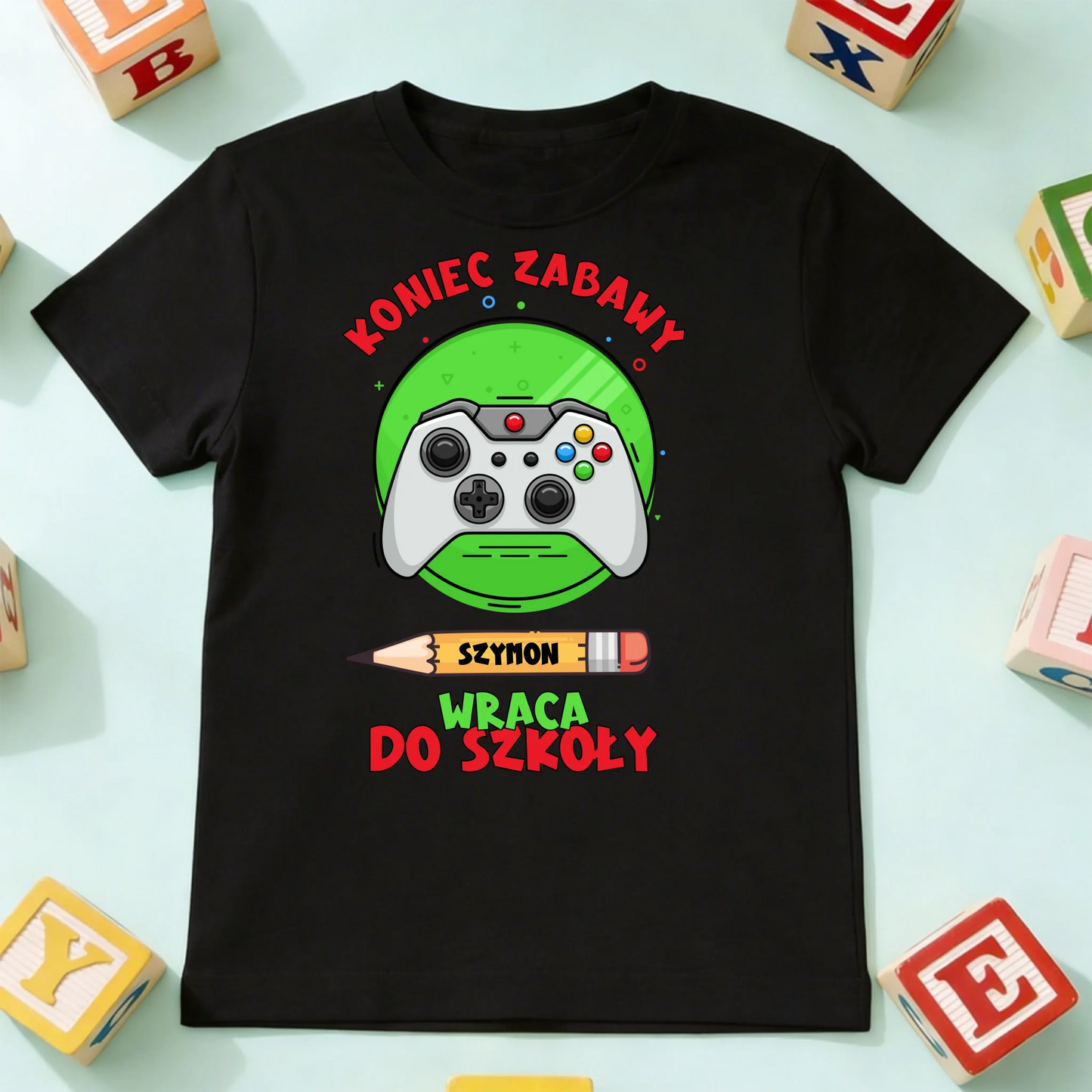 koszulka dziecko czarna przód