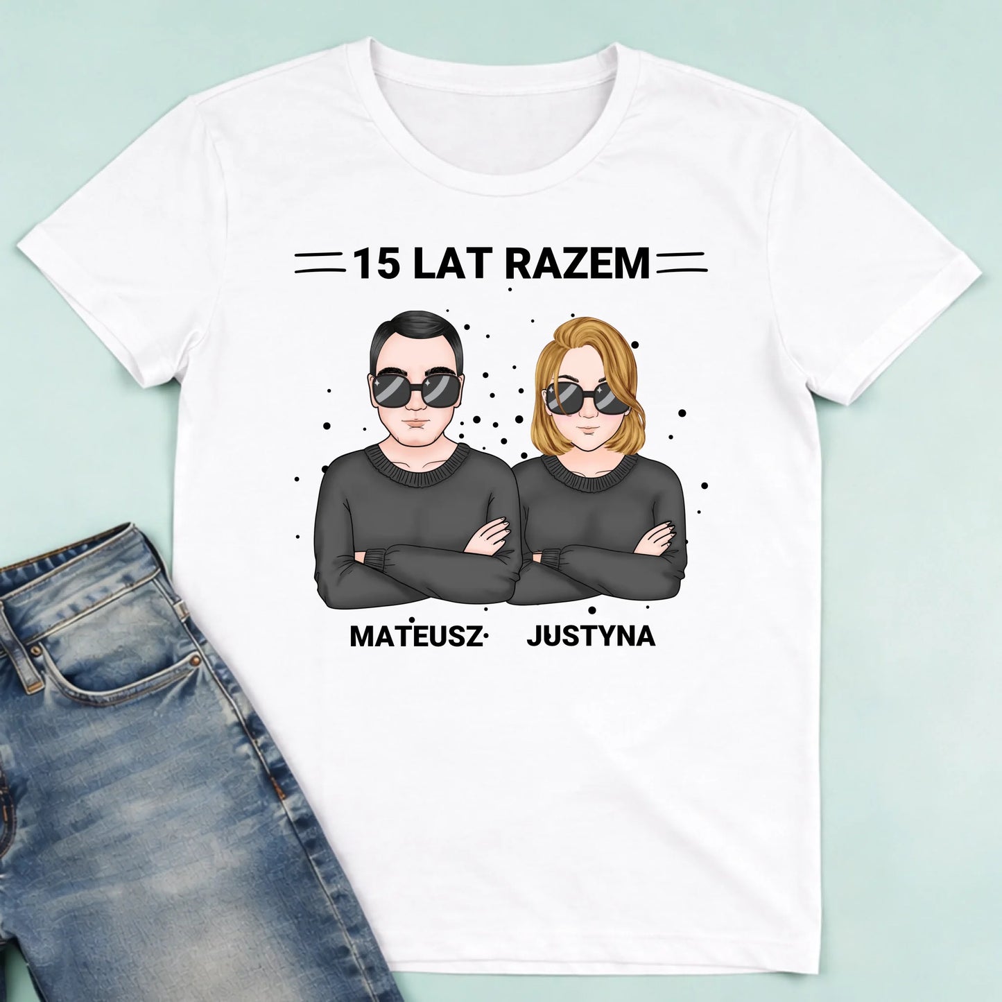 męska biała koszulka przód 1