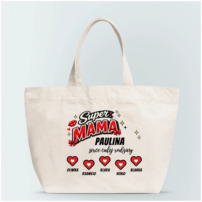 Torba Super Mama - personalizowana - prezent na dzień mamy #1877