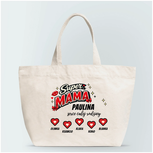 Torba Super Mama - personalizowana - prezent na dzień mamy #1877