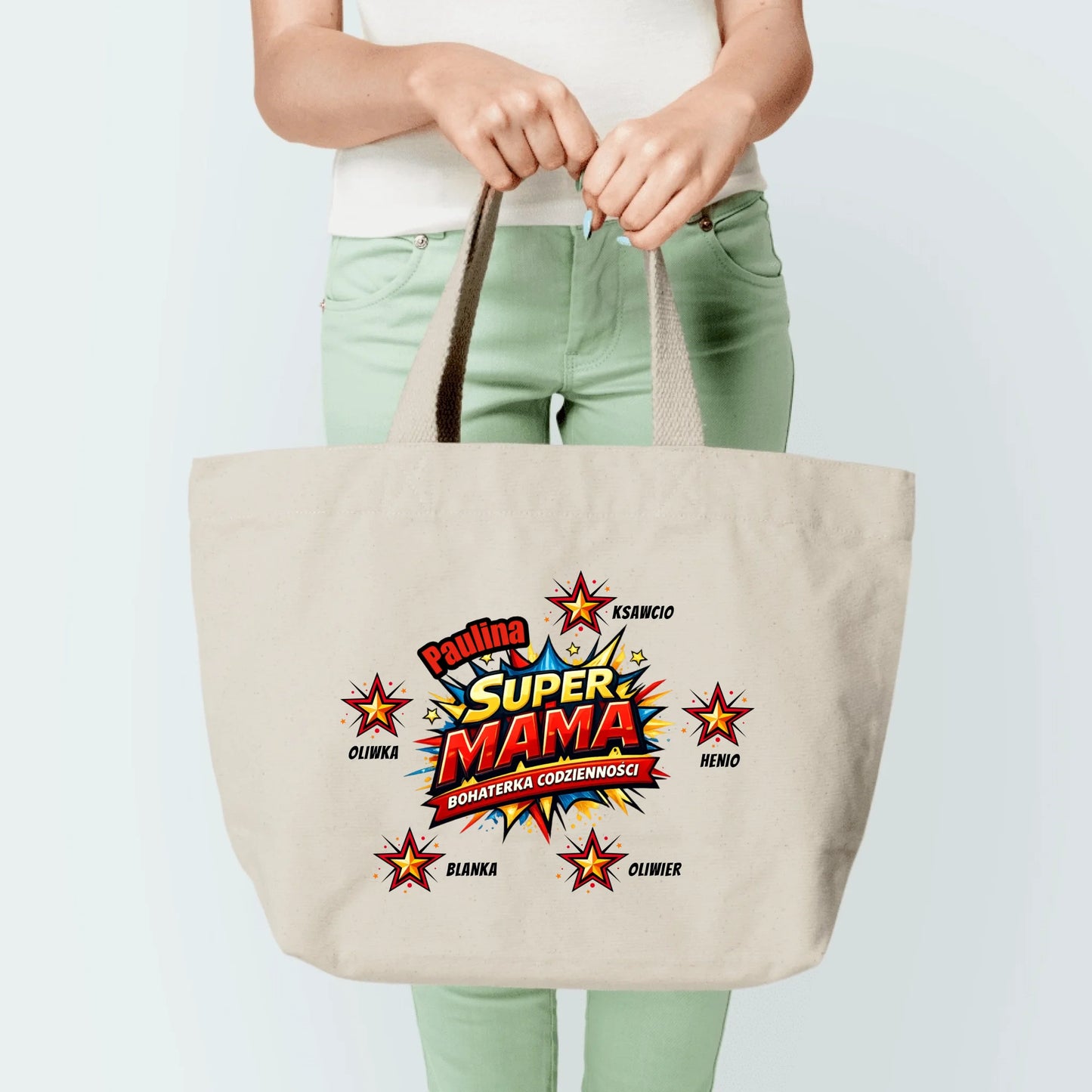 Torba Super Mama - personalizowana - prezent na dzień mamy #2877