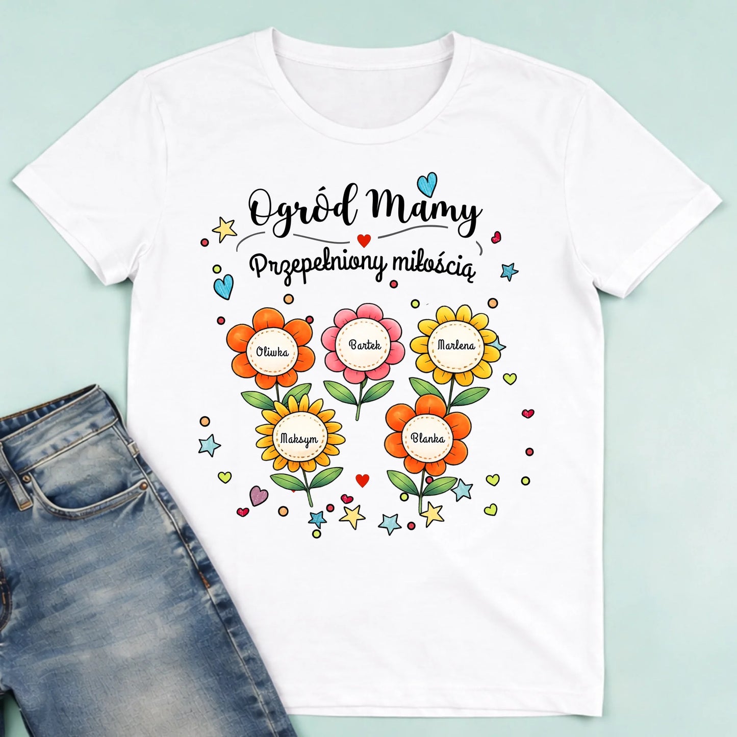 męska biała koszulka przód 1