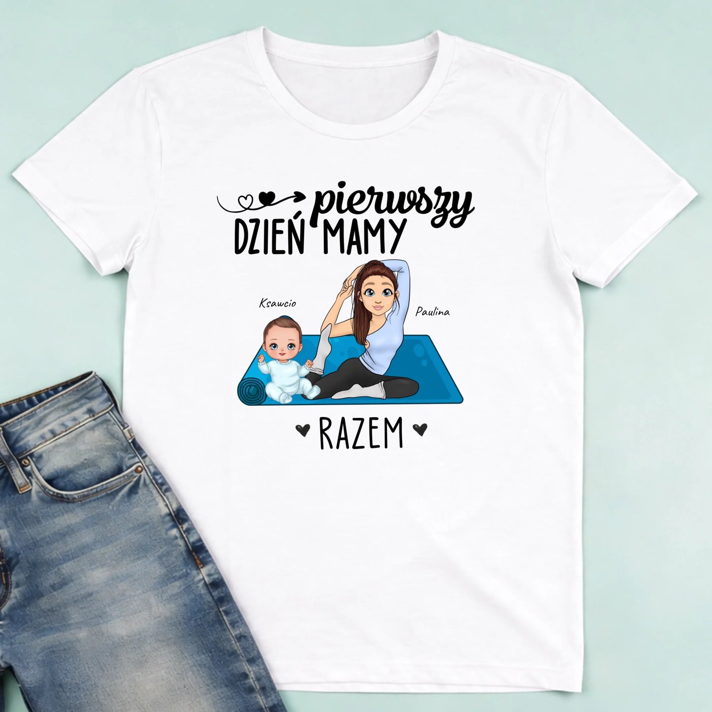 męska biała koszulka przód 1