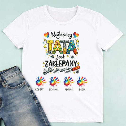 męska biała koszulka przód 1