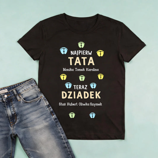 męska czarna koszulka przód