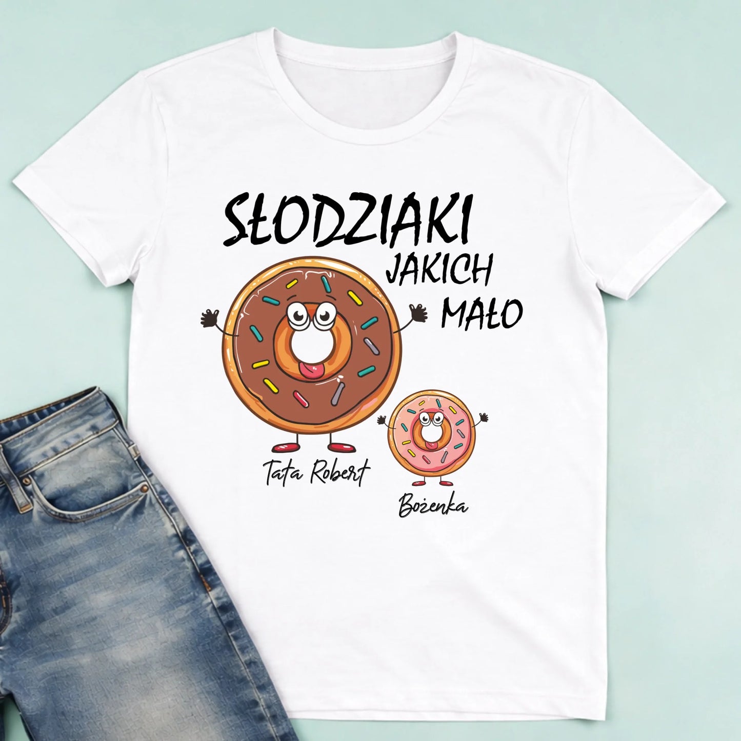 męska biała koszulka przód 1