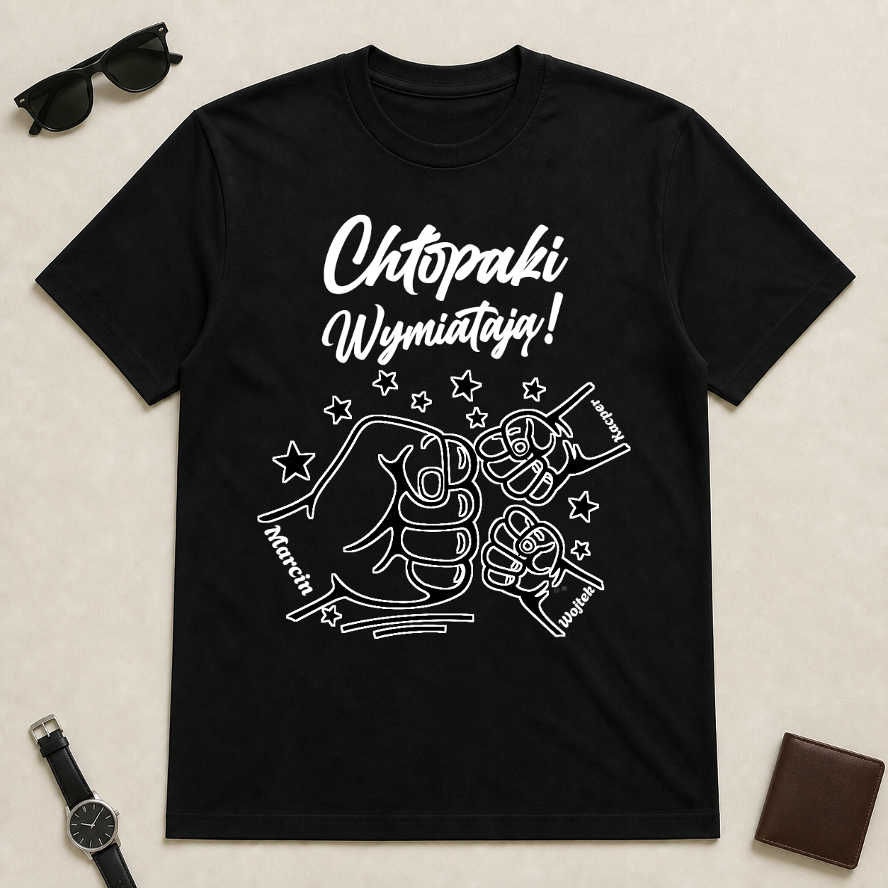 Koszulka na dzień chłopaka - "chłopaki wymiatają" - Personalizowana #92214 — mockup cmtguopglc9v7qf33025a3kzj