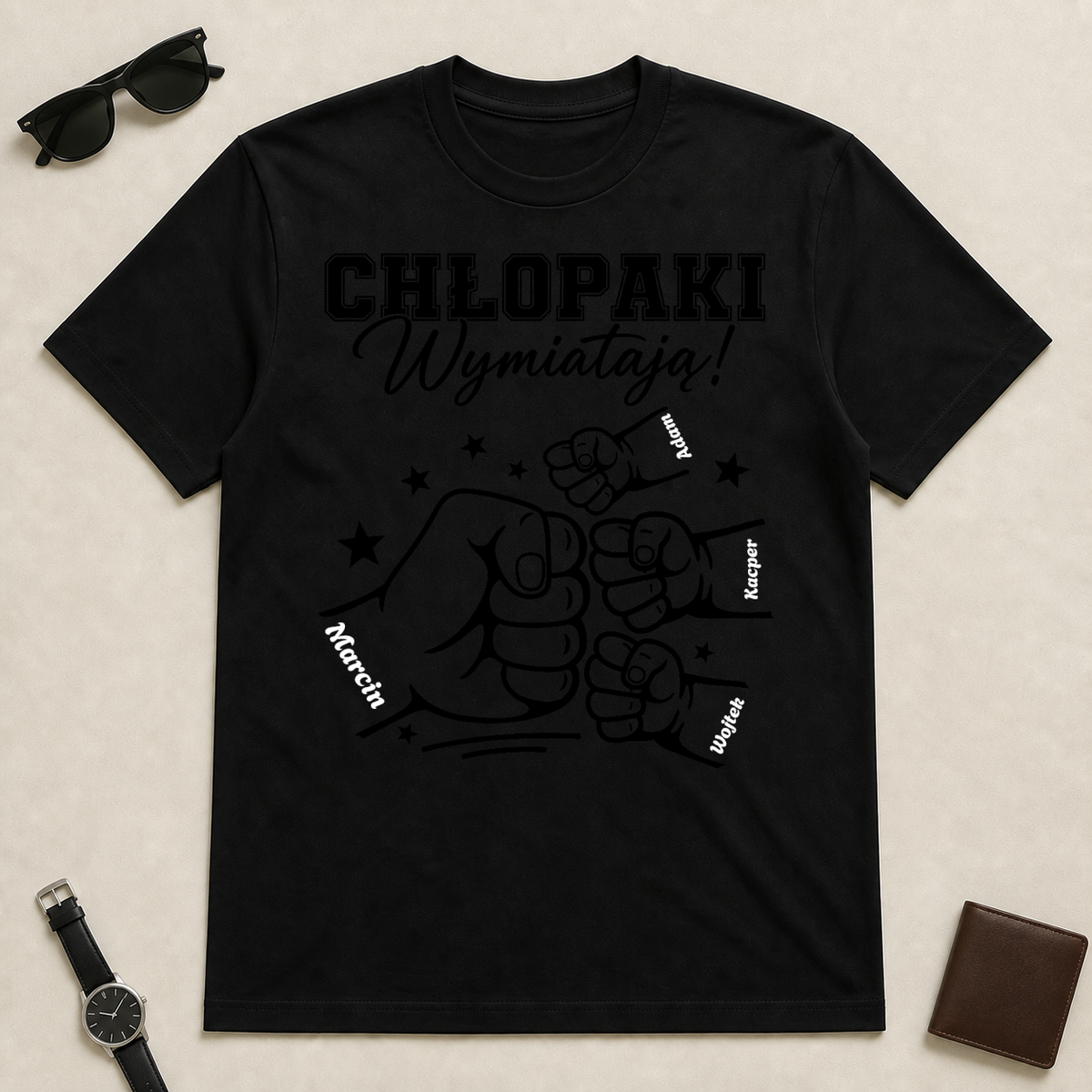 Koszulka na dzień chłopaka - "chłopaki wymiatają" - Personalizowana #92214 — mockup cmtguopglc9v7qf33025a3kzj